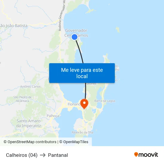 Calheiros (04) to Pantanal map