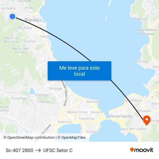 Sc-407 2800 to UFSC Setor C map