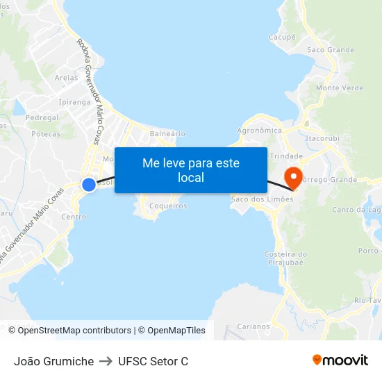 João Grumiche to UFSC Setor C map