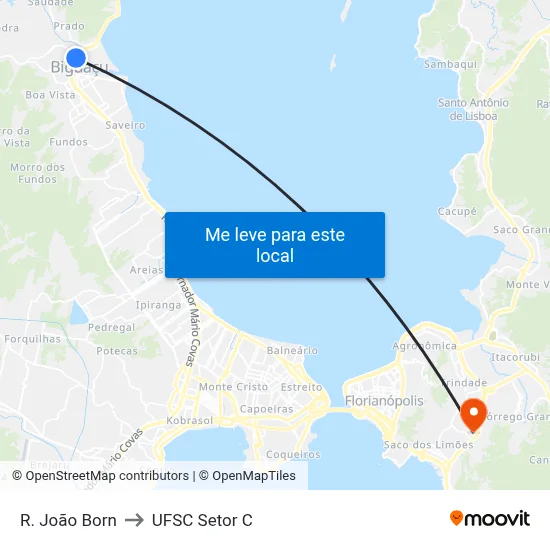 R. João Born to UFSC Setor C map