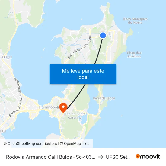 Rodovia Armando Calil Bulos - Sc-403, 2940 to UFSC Setor C map