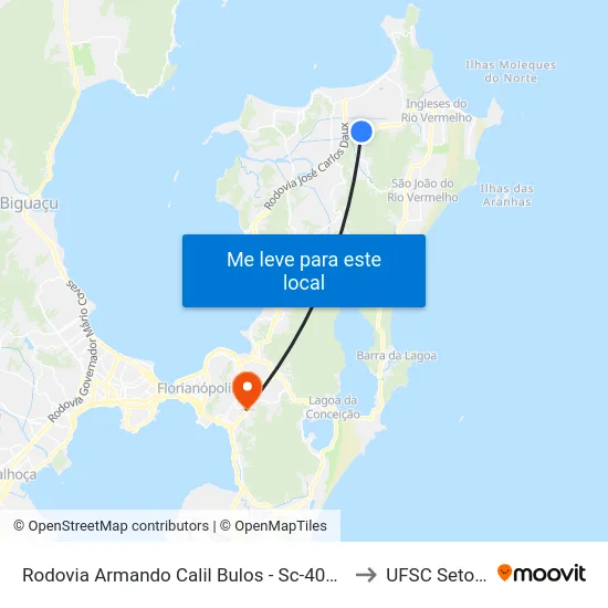 Rodovia Armando Calil Bulos - Sc-403, 899 to UFSC Setor C map