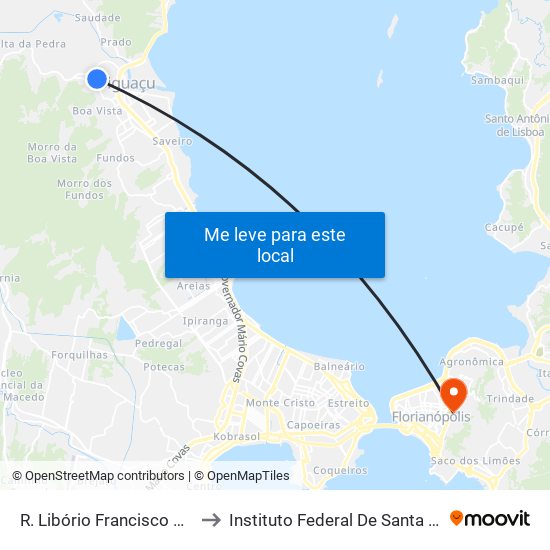 R. Libório Francisco Goedert to Instituto Federal De Santa Catarina map