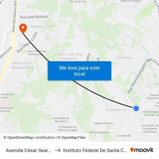 Avenida César Seara, 173 to Instituto Federal De Santa Catarina map