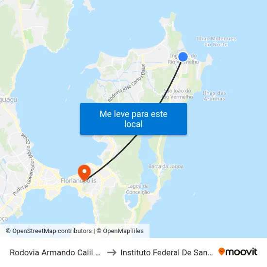 Rodovia Armando Calil Bulos 6753 to Instituto Federal De Santa Catarina map