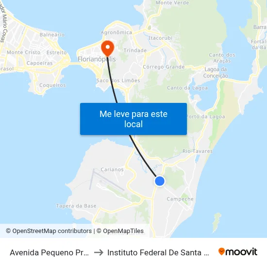 Avenida Pequeno Príncipe to Instituto Federal De Santa Catarina map