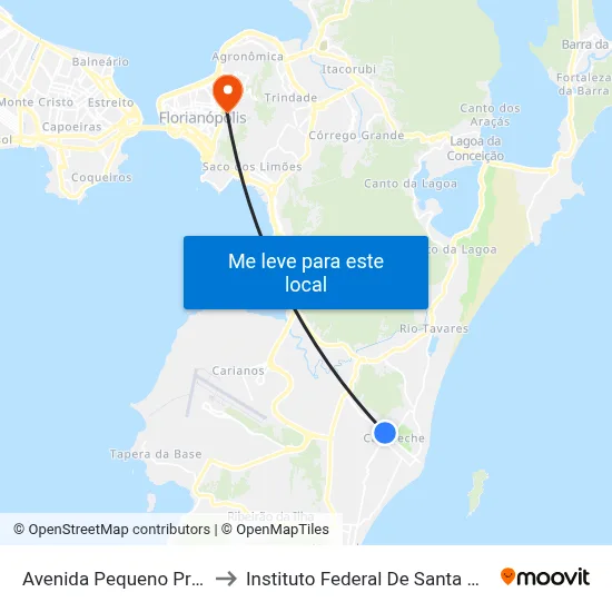 Avenida Pequeno Príncipe to Instituto Federal De Santa Catarina map