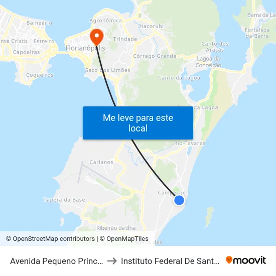 Avenida Pequeno Príncipe, 2939 to Instituto Federal De Santa Catarina map