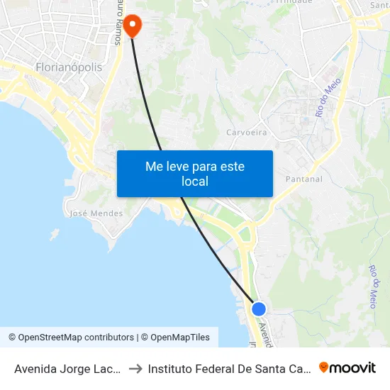 Avenida Jorge Lacerda to Instituto Federal De Santa Catarina map