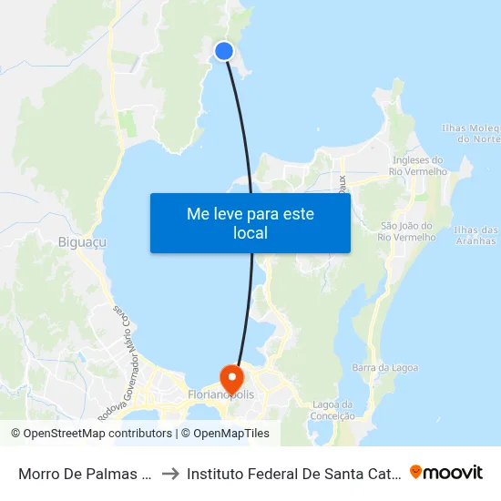 Morro De Palmas (06) to Instituto Federal De Santa Catarina map