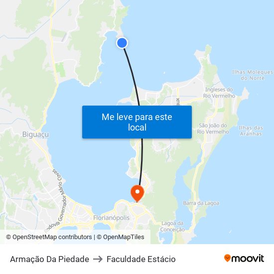 Armação Da Piedade to Faculdade Estácio map