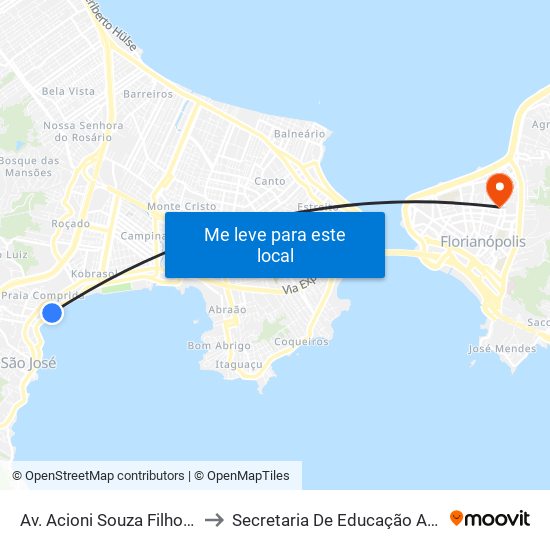 Av. Acioni Souza Filho (Bistek) to Secretaria De Educação A Distância map