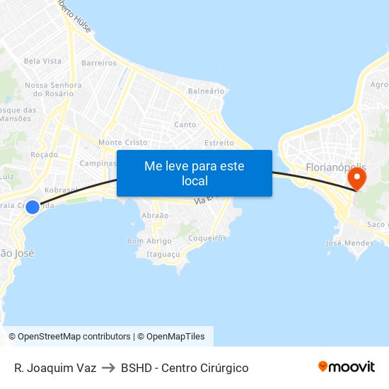 R. Joaquim Vaz to BSHD - Centro Cirúrgico map