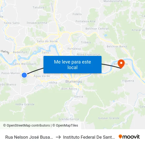 Rua Nelson José Busarello, 246 to Instituto Federal De Santa Catarina map
