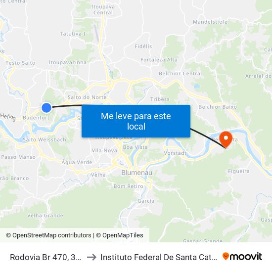 Rodovia Br 470, 3929 to Instituto Federal De Santa Catarina map