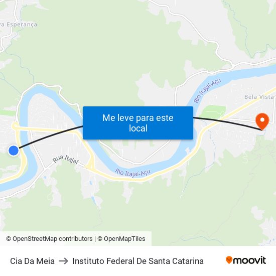 Cia Da Meia to Instituto Federal De Santa Catarina map