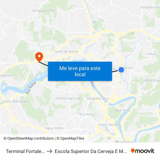 Terminal Fortaleza to Escola Superior Da Cerveja E Malte map