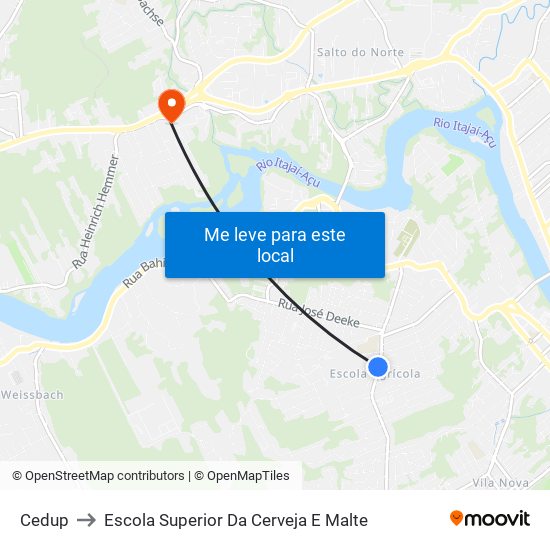 Cedup to Escola Superior Da Cerveja E Malte map