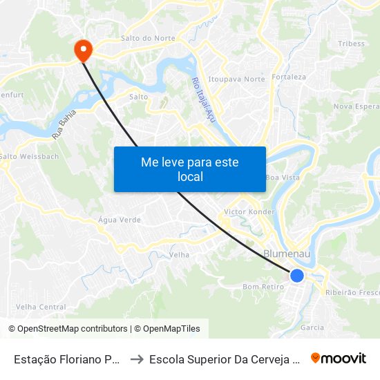 Estação Floriano Peixoto to Escola Superior Da Cerveja E Malte map