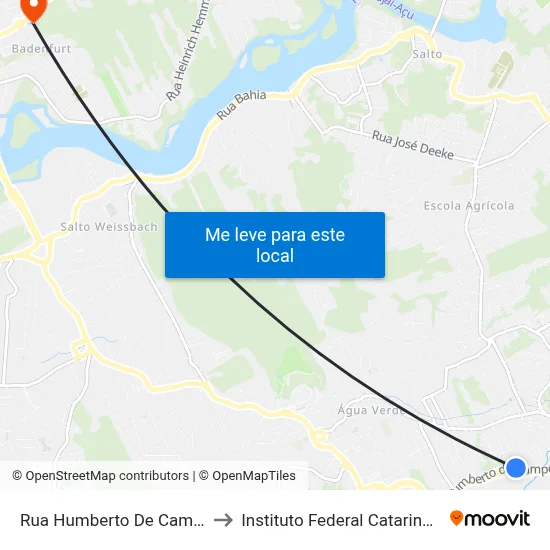 Rua Humberto De Campos to Instituto Federal Catarinense map