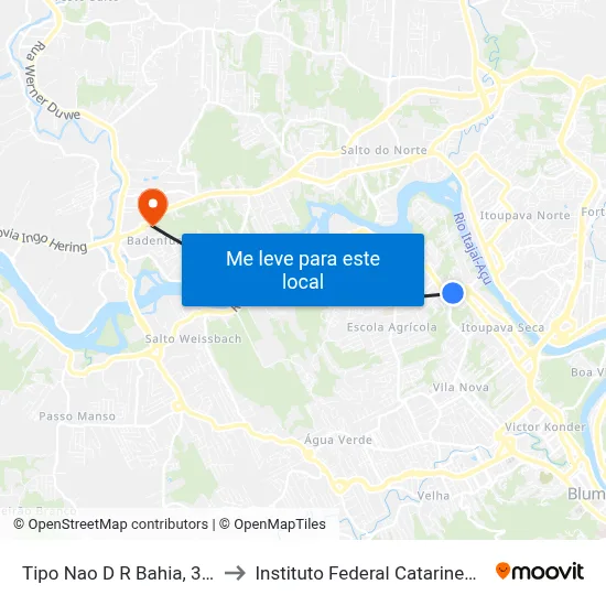 Tipo Nao D R Bahia, 329 to Instituto Federal Catarinense map