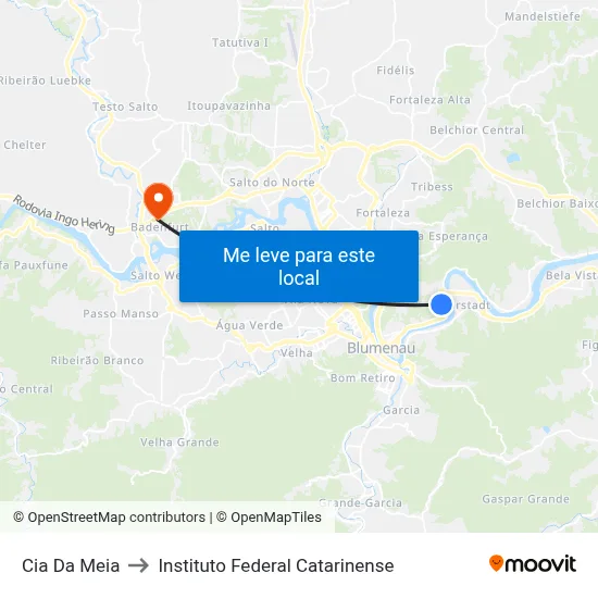 Cia Da Meia to Instituto Federal Catarinense map