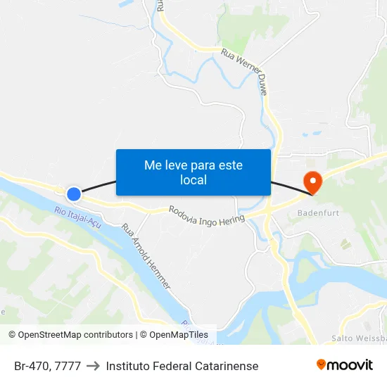 Br-470, 7777 to Instituto Federal Catarinense map