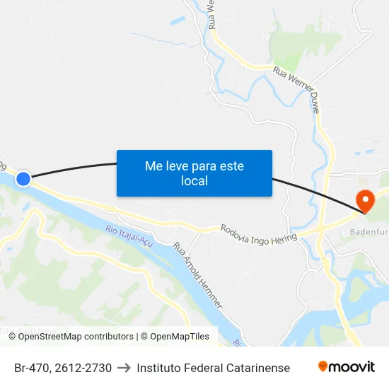 Br-470, 2612-2730 to Instituto Federal Catarinense map