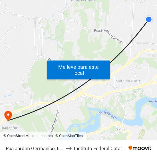 Rua Jardim Germanico, 682-770 to Instituto Federal Catarinense map