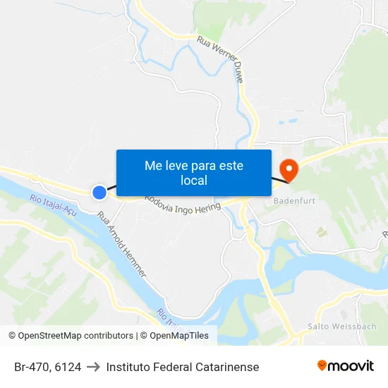 Br-470, 6124 to Instituto Federal Catarinense map
