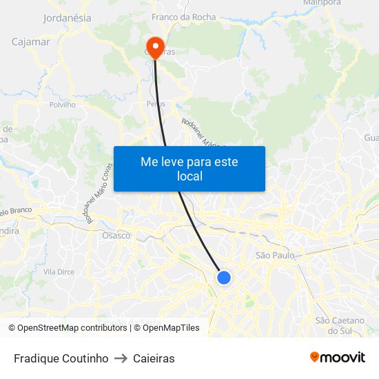 Fradique Coutinho to Caieiras map