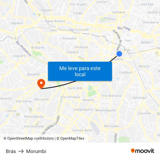 Brás, Brás para Francisco Morato, São Paulo e Região de transporte