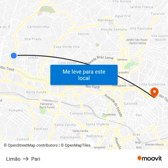 Limão to Pari map