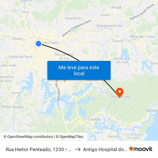 Rua Heitor Penteado, 1230 • Metrô Vila Madalena to Antigo Hospital do Alto da Serra map