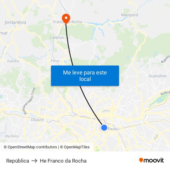 República to He Franco da Rocha map