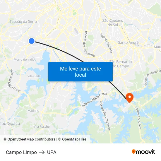 Campo Limpo to UPA map