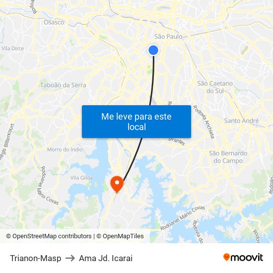 Trianon-Masp to Ama Jd. Icarai map