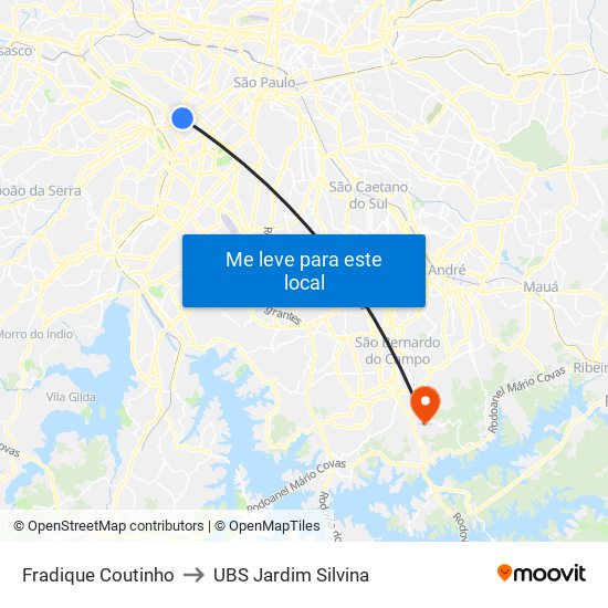 Fradique Coutinho to UBS Jardim Silvina map