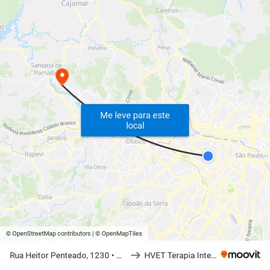 Rua Heitor Penteado, 1230 • Metrô Vila Madalena to HVET Terapia Intensiva Animal map