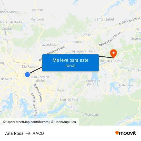 Ana Rosa to AACD map