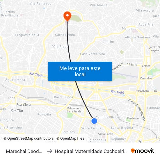 Marechal Deodoro to Hospital Maternidade Cachoeirinha map