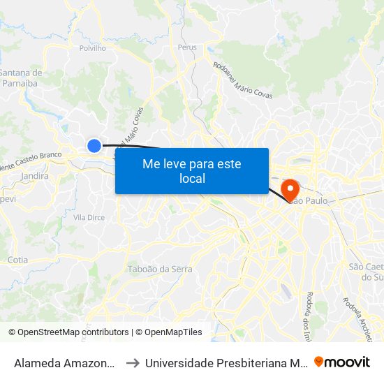 Alameda Amazonas, 352 to Universidade Presbiteriana Mackenzie map