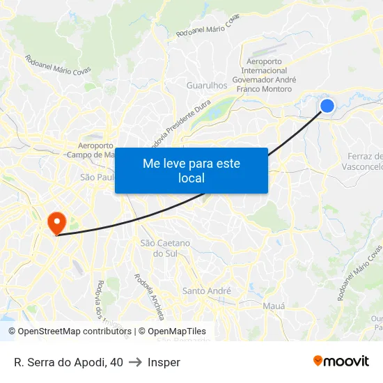 R. Serra do Apodi, 40 to Insper map