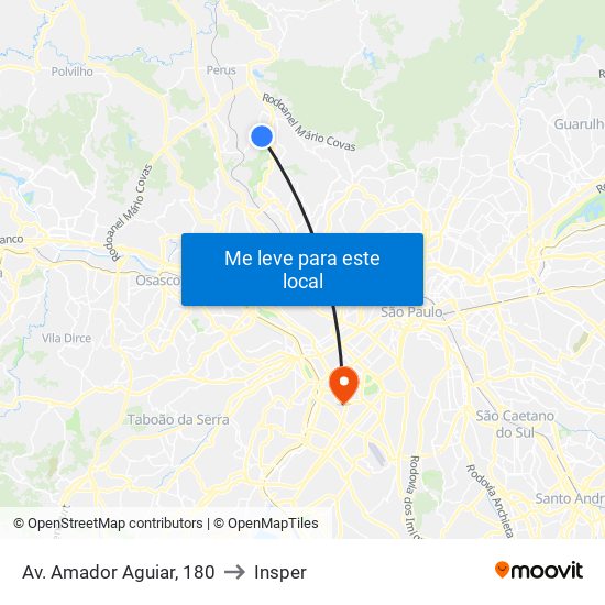 Av. Amador Aguiar, 180 to Insper map