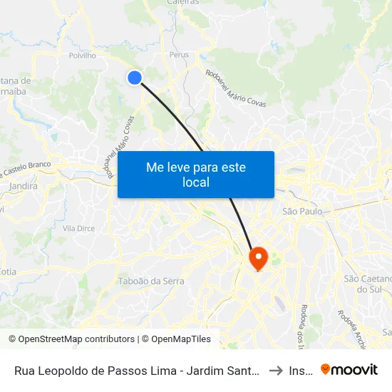 Rua Leopoldo de Passos Lima - Jardim Santa Fé, São Paulo to Insper map