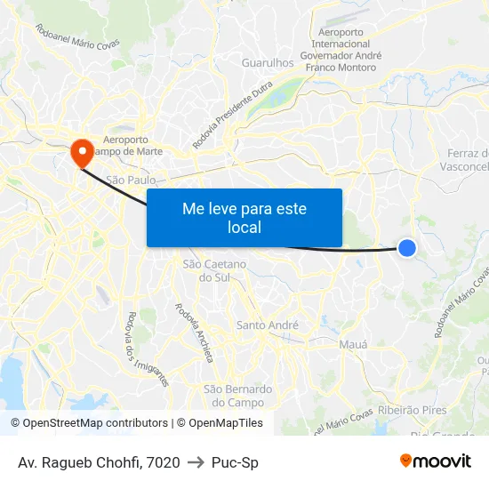 Av. Ragueb Chohfi, 7020 to Puc-Sp map