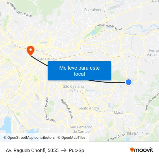 Av. Ragueb Chohfi, 5055 to Puc-Sp map