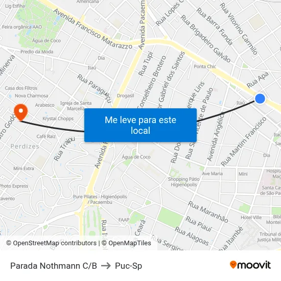 Parada Nothmann C/B to Puc-Sp map