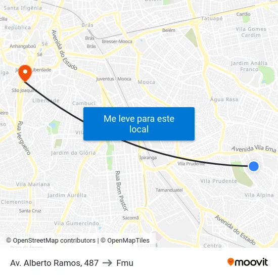 Av. Alberto Ramos, 487 to Fmu map