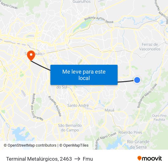 Terminal Metalúrgicos, 2463 to Fmu map